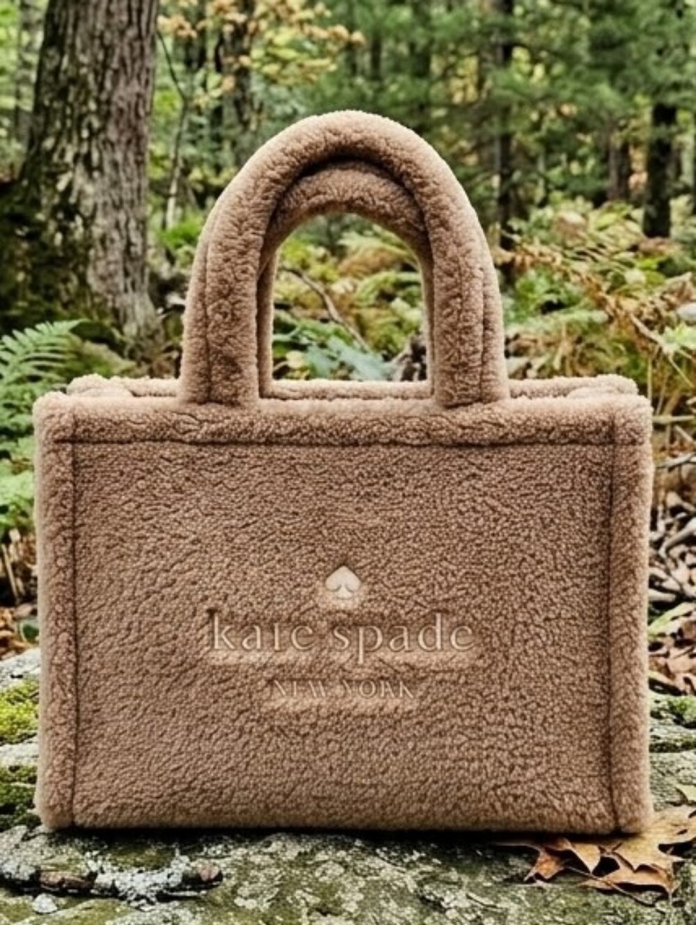 Kate Spade Ellie Tan Faux Fur Shoulder Bag NWOT
